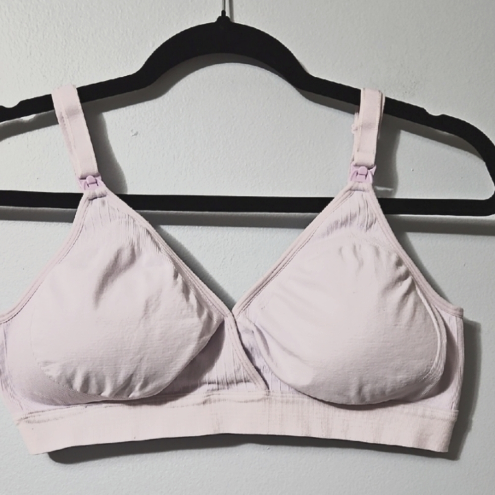 Lavender Wireless Support Bra With Extensions Size M
